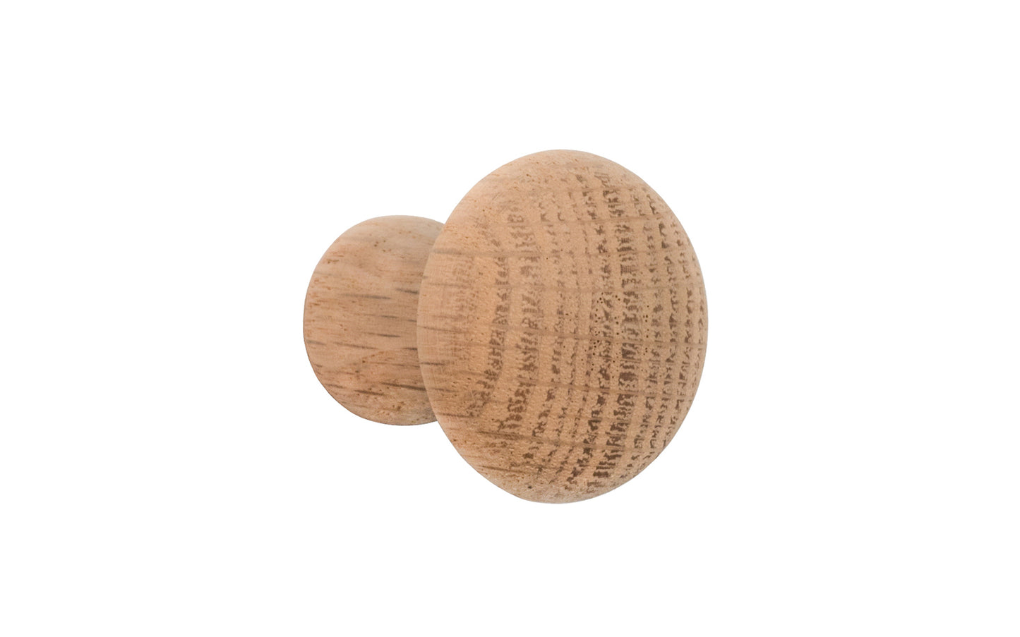 Classic & traditional Shaker-style solid wood cabinet knobs. Oak Wood Knob. These charming wood knobs have a smooth & attractive look & feel. Wooden shaker knob for cabinets, drawers, & furniture. Unfinished mushroom shape wood knob.