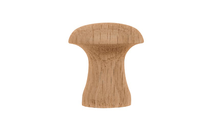 Classic & traditional Shaker-style solid wood cabinet knobs. Oak Wood Knob. These charming wood knobs have a smooth & attractive look & feel. Wooden shaker knob for cabinets, drawers, & furniture. Unfinished mushroom shape wood knob.