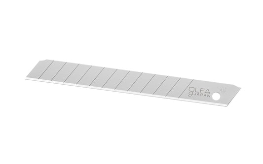 Olfa "AB-10S" 9 mm Replacement Stainless Blades - 10 Pack are manufactured from premium stainless-steel that are expertly honed for the perfect sharp edge. This combination creates a snap blade that can work in damp environments without rust or corrosion. Olfa Model AB-10S. 10 Blades. 091511500349. Made in Japan