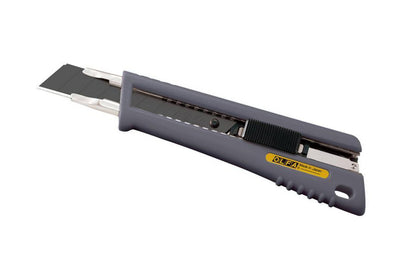 This Olfa 18 mm blade "NL-AL" Rubber-Grip Auto-Lock Utility Knife is part of the Comfort Grip Series that features an anti-slip handle with an ergonomic feel all-day comfort. The cushioned rubber grip delivers maximum control & stability. Tool-free blade change. 091511600278. Olfa Model NL-AL. Made in Japan