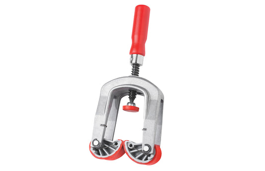 These Bessey Edge Clamps are made of lightweight Aluminum construction which makes it great to secure edge banding with just one hand & improve productivity. Designed for quick one hand operation. Non-slip rubber lining for a sure grip. Model KF2. Model KF4.  Made in Germany.