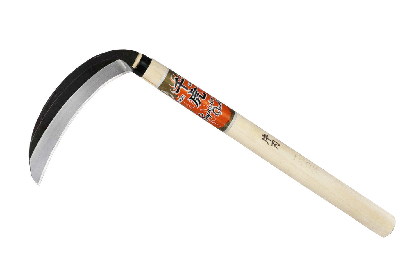 Japanese Usugama Sickle ~ Made in Japan · High quality carbon steel ~ 7" blade length ~ Curved blade slices grasses, thick stems & weeds ~ Great for weeding, gardening, & harvesting 