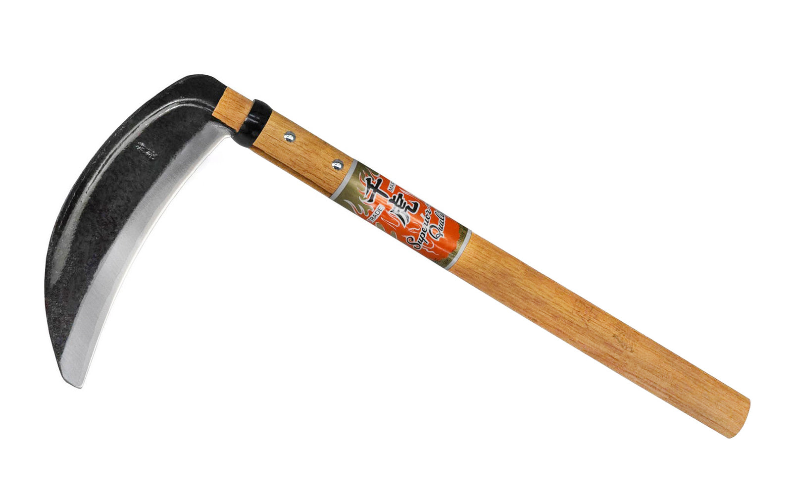 Japanese Atsugama Sickle ~ Heavy Duty ~Made in Japan · High quality carbon steel ~ 6-1/4" blade length ~ Curved blade slices grasses, thick stems & weeds ~ Great for weeding, gardening, & harvesting 