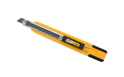 This Olfa "PA-2" Utility Knife - 9 mm blade has an ultra-sharp black blade - Premium carbon tool steel black ABB blade - 25% sharper than the LB silver blade. Auto-load blade system. Stores up to five (5) blades. Stainless steel blade channel. Tool-free blade change. 091511600773. Olfa Model PA-2. Made in Japan