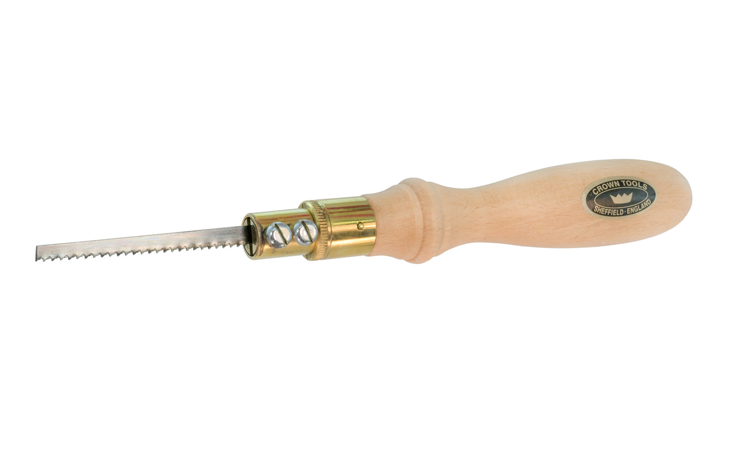Crown Tools Padsaw made by Crown Tools in England. 10" overall length. 11 TPI. Model 197W. Made in Sheffield, England.