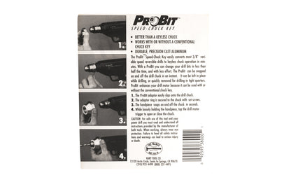 The Hart ProBit Speed-Chuck Key converts variable speed reversible drills to keyless chuck operation in minutes. The Framer Hart Tool, Co. Made in USA. 