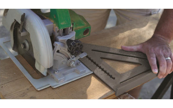 Use as saw guide, stair layout tool or rafter tool, Johnson's 12" rafter square will help you get jobs done accurately & easily. Solid aluminum body construction with CNC machined edges provide accuracy & durability. Low-glare, powder-coated finish makes the permanent graduations & numbers easy to read. Model RAS-120. Made in USA