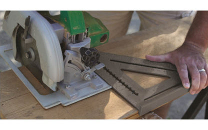 Use as saw guide, stair layout tool or rafter tool, Johnson's 12" rafter square will help you get jobs done accurately & easily. Solid aluminum body construction with CNC machined edges provide accuracy & durability. Low-glare, powder-coated finish makes the permanent graduations & numbers easy to read. Model RAS-120. Made in USA