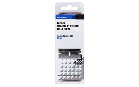 These traditional single edge razor blades are sharp blades that fit many tools & are universally used for scraping, cutting & trimming jobs. The blade is .009" in thickness & sharpened to precision. 100 Pack. PHC - Pacific Handy Cutter. 073441000441