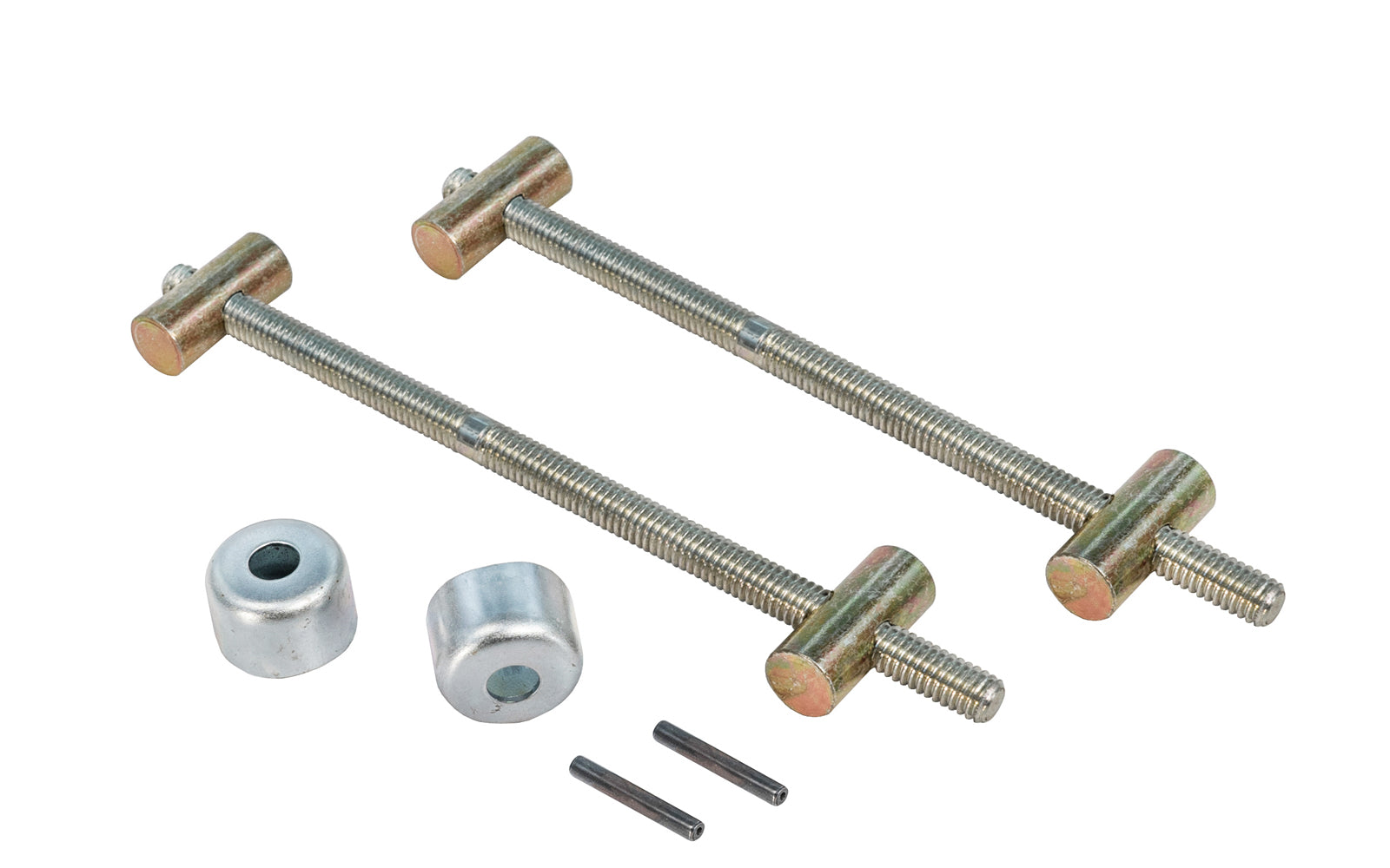 Build your own adjustable handscrew clamp with this kit. This kit is designed for 5" Jaw Length Handscrew Clamps. Spindles & swivel nuts are of cold drawn carbon steel & the threads have double leads for rapid operation & close tolerances. All metal parts are treated to prevent rust. Model 00050 USA Made. 099687000052