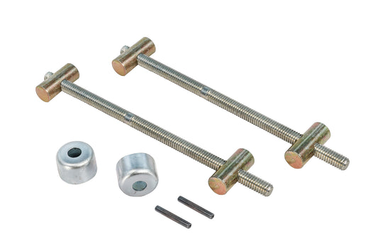 Build your own adjustable handscrew clamp with this kit. This kit is designed for 5" Jaw Length Handscrew Clamps. Spindles & swivel nuts are of cold drawn carbon steel & the threads have double leads for rapid operation & close tolerances. All metal parts are treated to prevent rust. Model 00050 USA Made. 099687000052