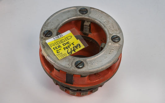 Rigid 12R Die Head. 2" Capacity NPT High-Speed RH Hand Threader Die Head. Rigid Tool Co. Head only. Made in USA. Used