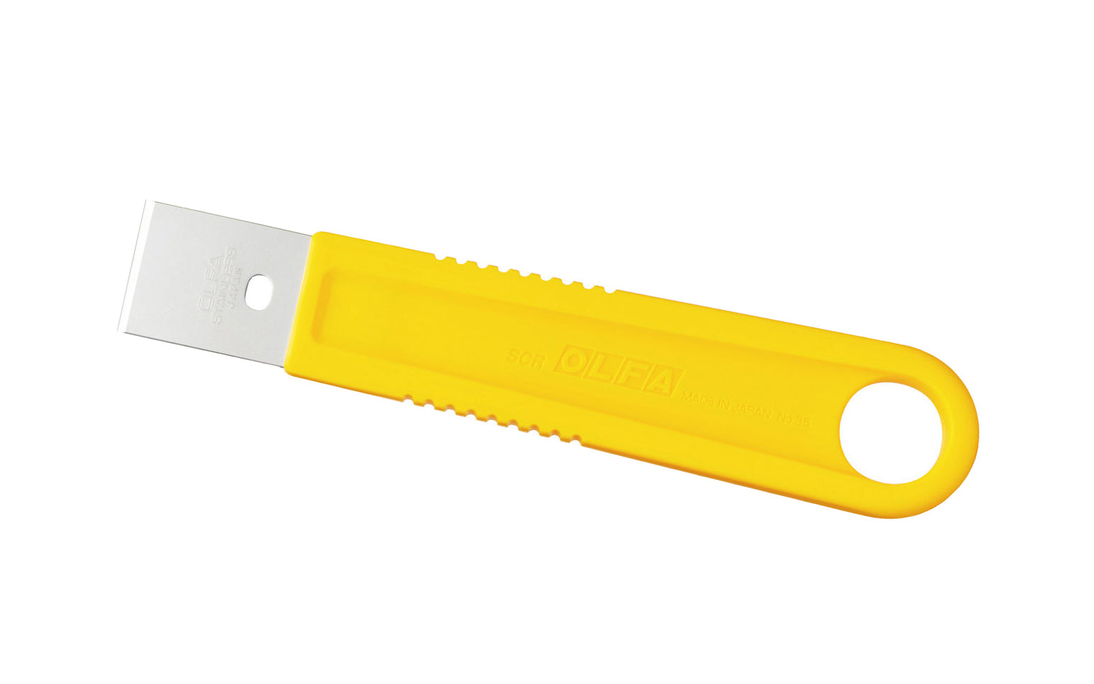 The Olfa 25 mm Multi-Purpose Scraper gets into tight spaces for optimal scrapping power. Premium stainless-steel blade that prevents rust & offers easy clean-up. Narrow 1" wide head navigates a variety of jobs including decals, gaskets, paint, window film, vinyl, residues, adhesives, & more. Model SCR-S. Made in Japan