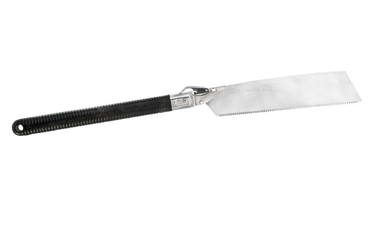 Japanese Silky Master Saw 270 mm is a good go-to-saw for general purpose woodworking. With no metal spine back, it allows you to do all kinds of cuts, including miter cuts, deep cuts, quick cut-offs at 90°, or other unusual cuts. Good saw for general lumber, soft & hard woods. Made in Japan. Crosscut Teeth: 15 TPI