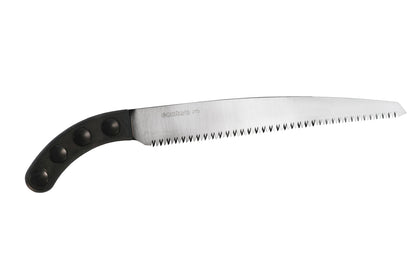 This Japanese Silky Gomtaro Saw 270 mm is a coarse & thick pruning saw that is great for use on green wood & garden work. Teeth on saw blade have 8 TPI which allows for very fast aggressive cutting. Teeth are impulse hardened which makes the blade tough & durable for prolonged life & wear.  Made in Japan. 4903585102274