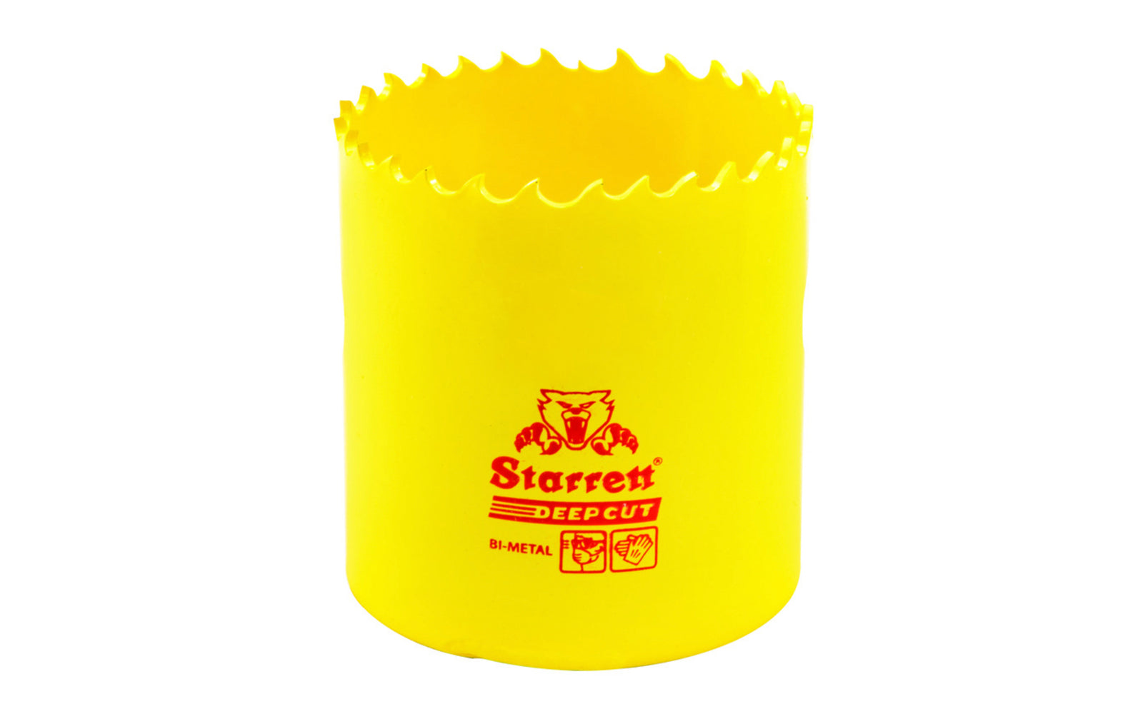 Starrett Deep Cut Bi-Metal Hole Saw. Hardened, heat resistant, positive rake HSS teeth with alloy backing - Strong & shatter resistant - Economically cuts wood, metal & steel (will work with stainless & mild steel sheet & tubes with wall thickness of up to 1/8" (3mm). Designed for hand held or fixed drills.