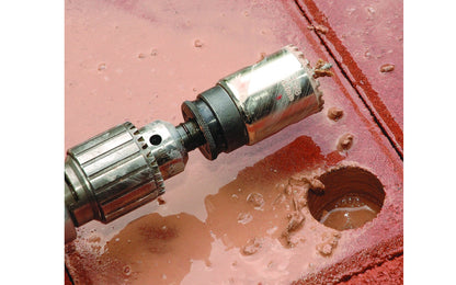 These Starrett diamond grit hole saws have synthetic diamond grit bonded over a durable steel platform. Capable of cutting through porcelain, glass, ceramics, brick, stone & concrete. High performance saws for non-metallic materials. Smaller diameter hole saws are great for kitchen & bathroom installations.
