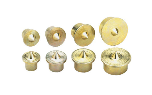 Best Way Tools Dowel Center Set - 8 PC Set. Includes two each of  1/4",  5/16",  3/8",  &  1/2" diameter dowel centers. Makes dowel positioning quick & easy. Accurately marks holes for drilling. Includes eight centers. 8 piece set. Model 25860. 080497258603