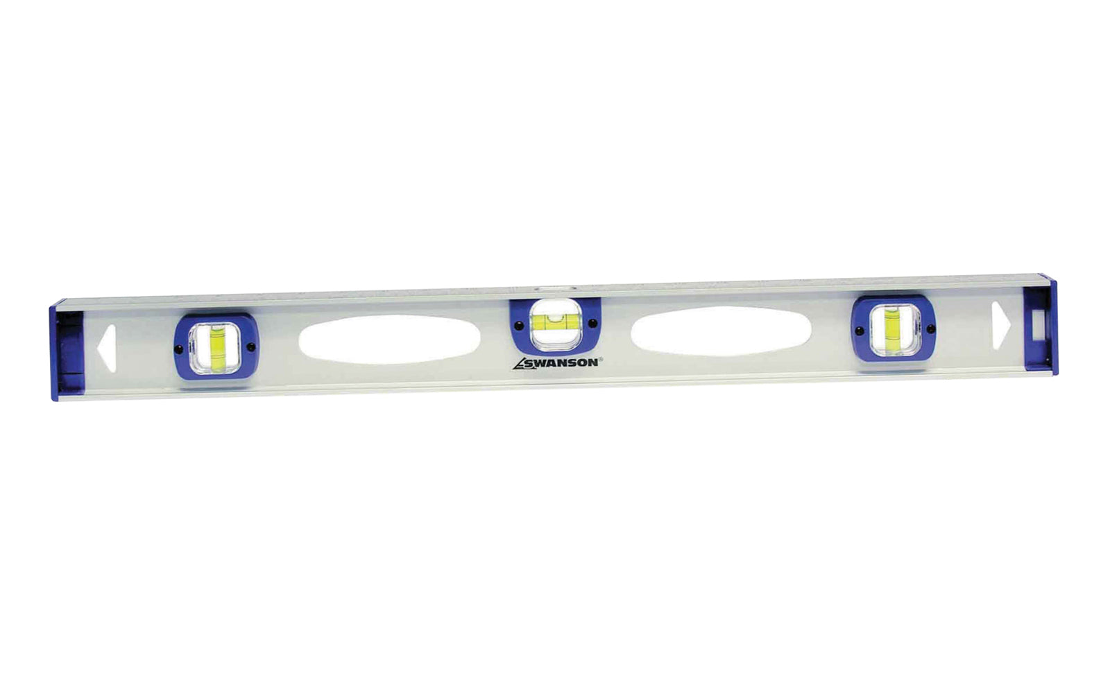 The Swanson 24" "Speedlite" Top Read Level is a high-grade aluminum I-beam frame that is strong & lightweight. The vial windows are secured with screws so they won’t pop out on impact like other levels. Rubber shock resistant end caps protect the frame & vials from sudden impacts. Model TRL240. 038987202407