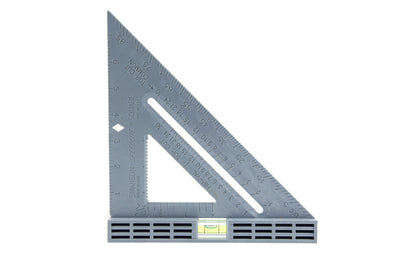 The 8" Swanson Speedlite Level Square is formed from lightweight, high-impact structural composite. Gray color. Built-in block vial & easy to read from all angles. Functions as a torpedo level & angle finder. Good for use with siding & other delicate materials. won’t mar soft finishes. Model T0111.  Made in USA.