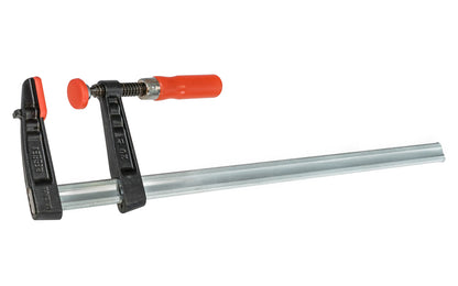 This Bessey 24" Medium-Duty Steel Bar Clamp head is made of malleable cast iron. Fixed jaw & sliding arm generates powerful & rigid clamping. Wooden handles - 1000 lb. clamping pressure - Model TG4.524 - "TG series" Bessey Clamps 24" max opening - 4-1/2" throat depth - Made in Germany - 091162007570. Medium Duty Clamp