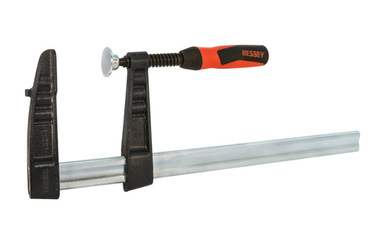 Bessey 16" Heavy-Duty Steel Bar Clamp with 2K Handle ~ TGK4.516+2K. Heavy-Duty Bessey TGK Series of malleable cast bar clamps. Ergonomic composite 2K handles, high-quality profiled steel, anti-slip system & a hardened, smooth-running spindle that comes standard with an ACME thread. 16" clamping capacity - 4-1/2" deep