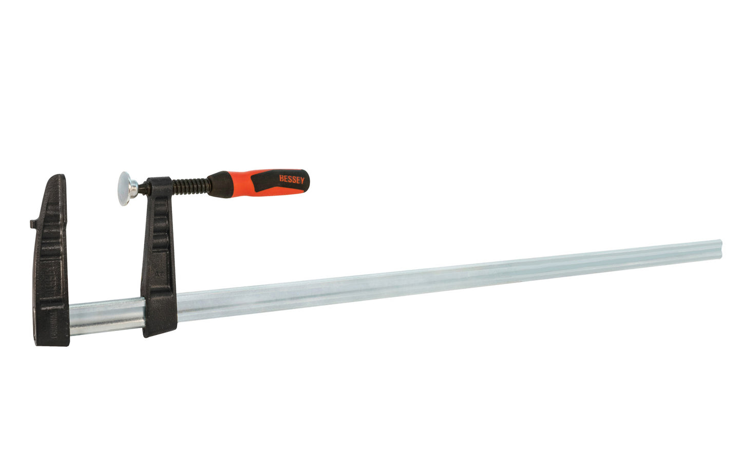 Bessey 40" Heavy-Duty Steel Bar Clamp with 2K Handle ~ TGK4.540+2K. Heavy-Duty Bessey TGK Series of malleable cast bar clamps. Ergonomic composite 2K handles, high-quality profiled steel, anti-slip system & a hardened, smooth-running spindle that comes standard with an ACME thread. 40" clamping capacity - 4-1/2" deep