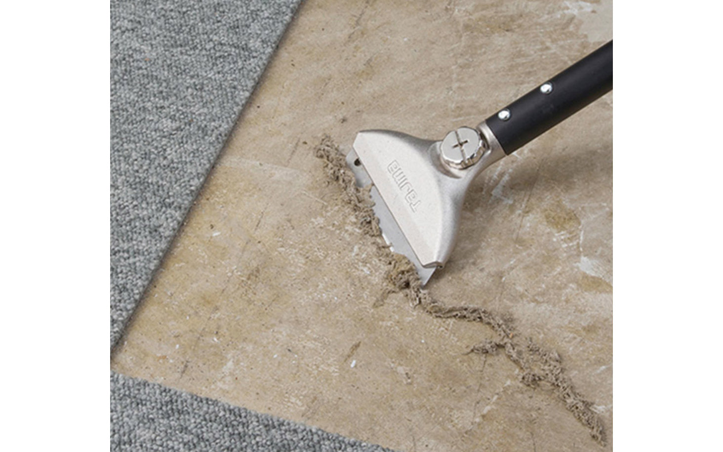 Tajima "Scrape Rite 600" Heavy Duty Scraper. Model SCR-L600. Designed for use with a hammer for scraping/chisel-like tasks. Includes (3) endura solid blades 18 mm (3/4") size - Model LCB-50S. 049296016142. Die cast aluminum head, reinforced shaft & steel end cap.