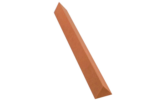 Norton Triangle File Stone 6" x 5/8". Used for a variety of deburring, chamfering & radiusing applications including cleaning tap threads, stoning cutting surfaces of milling cutters, lapping honing tools, dies & molds, & putting precision points on center punches. Aluminum Oxide Abrasive India Stone. Model FF156.