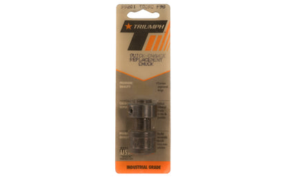 Triumph Quick-Change Replacement Chuck. Threaded on one end & 1/4" hex change on other end. Model 99201.  Made in USA.