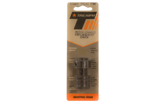 Triumph Quick-Change Replacement Chuck. Threaded on one end & 1/4" hex change on other end. Model 99201.  Made in USA.