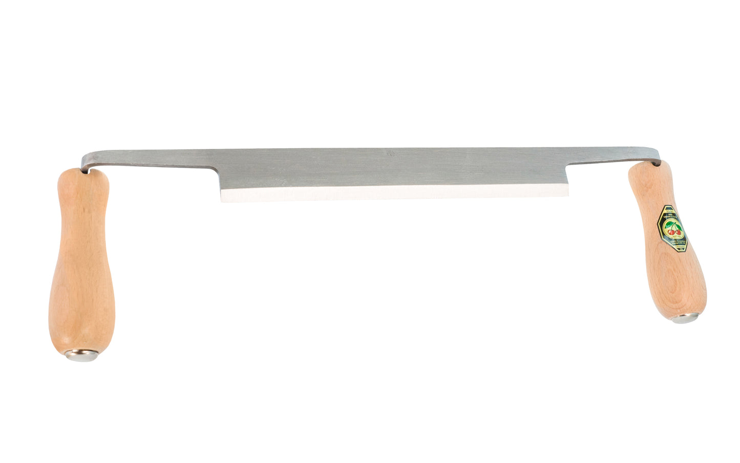 Made in Germany ~ Model 4000-225 MM · A quality 8" drawknife "Zugmesser" made by Two Cherries in Germany. Hand forged from high carbon steel then hardened & tempered, it cuts wood efficiently & holds a sharp edge well. Good draw knife for general woodworking, debarking, or roughing out larger projects. 4016649040013