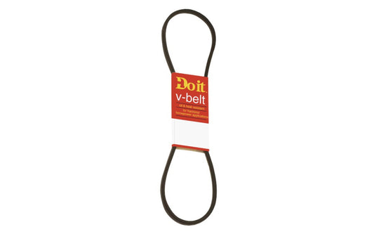 38" Long x 1/2" Width V-Belt - 4L380. Rubber V-Belt. Oil & heat resistant. Recommended for 1-3 HP (horsepower) light-duty applications. Typically the best option for electric powered applications. For refrigerators, washing machines, pumps, stokers, woodworking machines. Pulley type: A-Pulley.