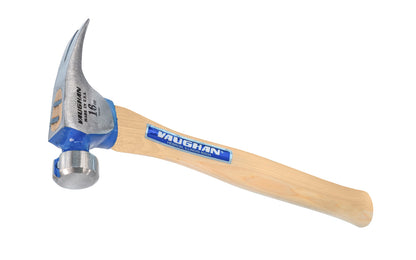 Model CF4P - Vaughan's smallest California Framer style hammer & combines two of the most popular tools into rugged, heavy construction hammer. Model CF4P. Smooth face - Extra large 1-1/8" diameter striking face. Magnetic nail starter. 16 oz head weight. Hickory hardwood handle. polished head. 14" handle. 051218118018