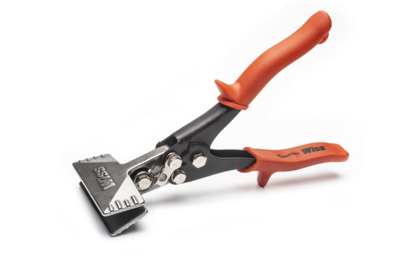 Wiss 3" Crescent Straight Handle Hand Seamer is a powerful tool for bending or flattening sheet metal by hand. It utilizes an optimal handle span to deliver maximum power from an ergonomic operating range, and features non-slip cushion grips for superior comfort & control. 037103307880. Model WS3N