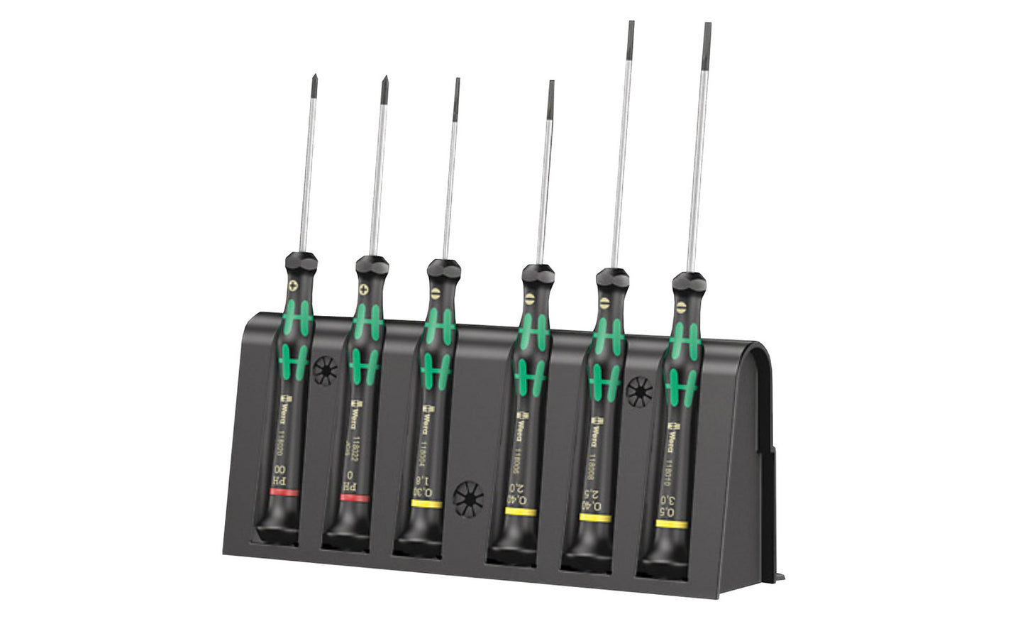 Wera 6 PC Slotted & Phillips Precision Screwdriver Set & Rack ~ 2035/6 B