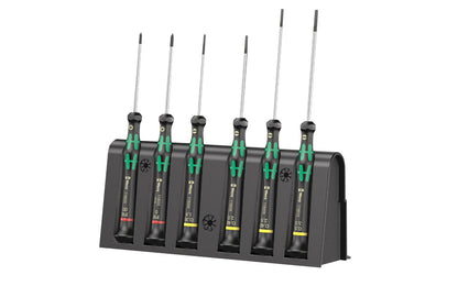 Wera 6 PC Slotted & Phillips Precision Screwdriver Set & Rack ~ 2035/6 B