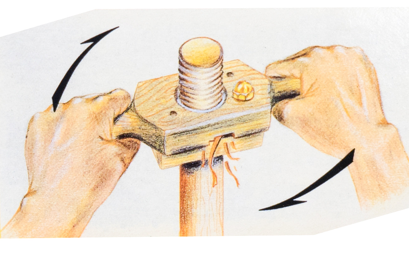 Wood Threading Kit - 1/2" x 8 TPI Tap & Die Set. Threads cut directly into wood. Nicely made wooden thread box for cutting threads on wooden dowels. Each size of thread box comes with a matching tap to complete the set. Includes threadbox & matching tap tool. Model 800-1008. 744391115584