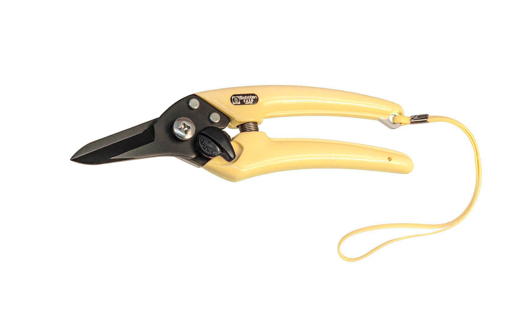 Japanese Saboten Thinning Shears ~ No. 1218 ~ Made in Japan · Heat treated carbon steel blade with special coating ~ 7-1/4" length ~ -" cutting dia. max (live) ~ Excellent for floral trimming & Ikebana