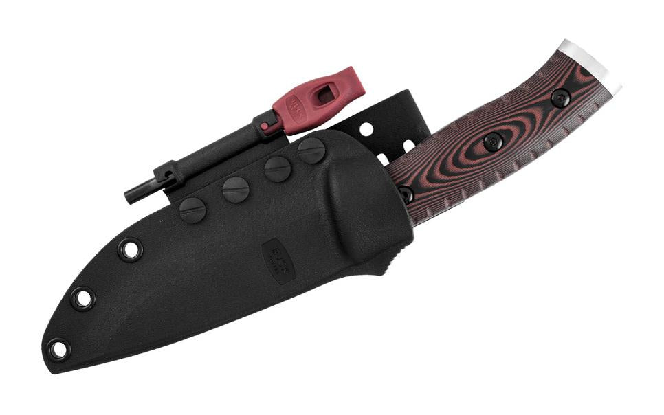 The Buck Knives 863 Selkirk Fixed Blade Knife with Fire Starter & Sheath is a Multifunctional survival knife to enhance survival. In addition to the 420HC steel blade, the Selkirk features a Micarta handle with steel bolsters & a heavy-duty belt sheath for carry. Model 0863BRS-B. 033753128431