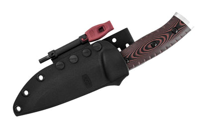 The Buck Knives 863 Selkirk Fixed Blade Knife with Fire Starter & Sheath is a Multifunctional survival knife to enhance survival. In addition to the 420HC steel blade, the Selkirk features a Micarta handle with steel bolsters & a heavy-duty belt sheath for carry. Model 0863BRS-B. 033753128431