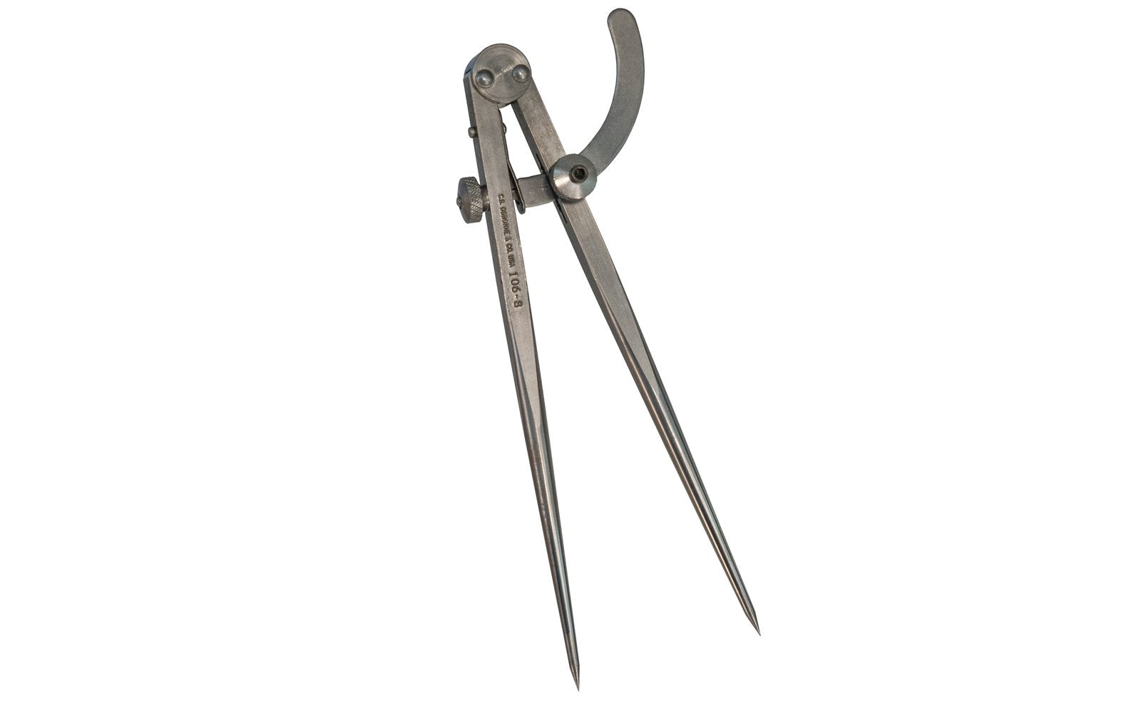 CS Osborne Wing Divider - Solid Steel ~ 8" Size - Made in USA ~ Model No. 106-8 ~ Points are carefully hardened - Springs are carefully tempered ~ 096685570143