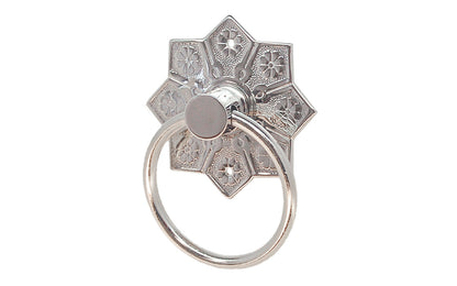 Solid Brass Drop Ring Pull ~ Polished Nickel Finish