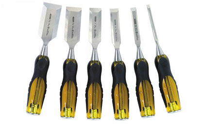 Stanley 6-Piece FatMax Wood Chisel Set ~ 1/4" (6mm), 1/2" (12mm), 3/4" (18mm), 1" (25mm), 1-1/4" (32mm), 1-1/2" (38mm) - Model No. 16-971 ~ Made in England