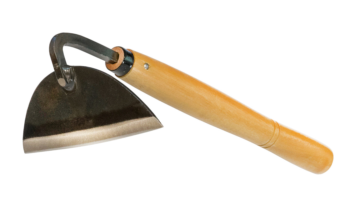 Made in Japan - Japanese Kusakichi Flat Scraper ~ high carbon steel ~ Cutting blade - Cultivator ~ Hoe - Hardwood handle - For harvesting & cultivating soil - Blade in center - Japanese Garden Cultivator Kusakichi Weeder - Turning soil - Weeding - Roots - Kusakichi Scraper - Half Round Blade - laminated to soft steel