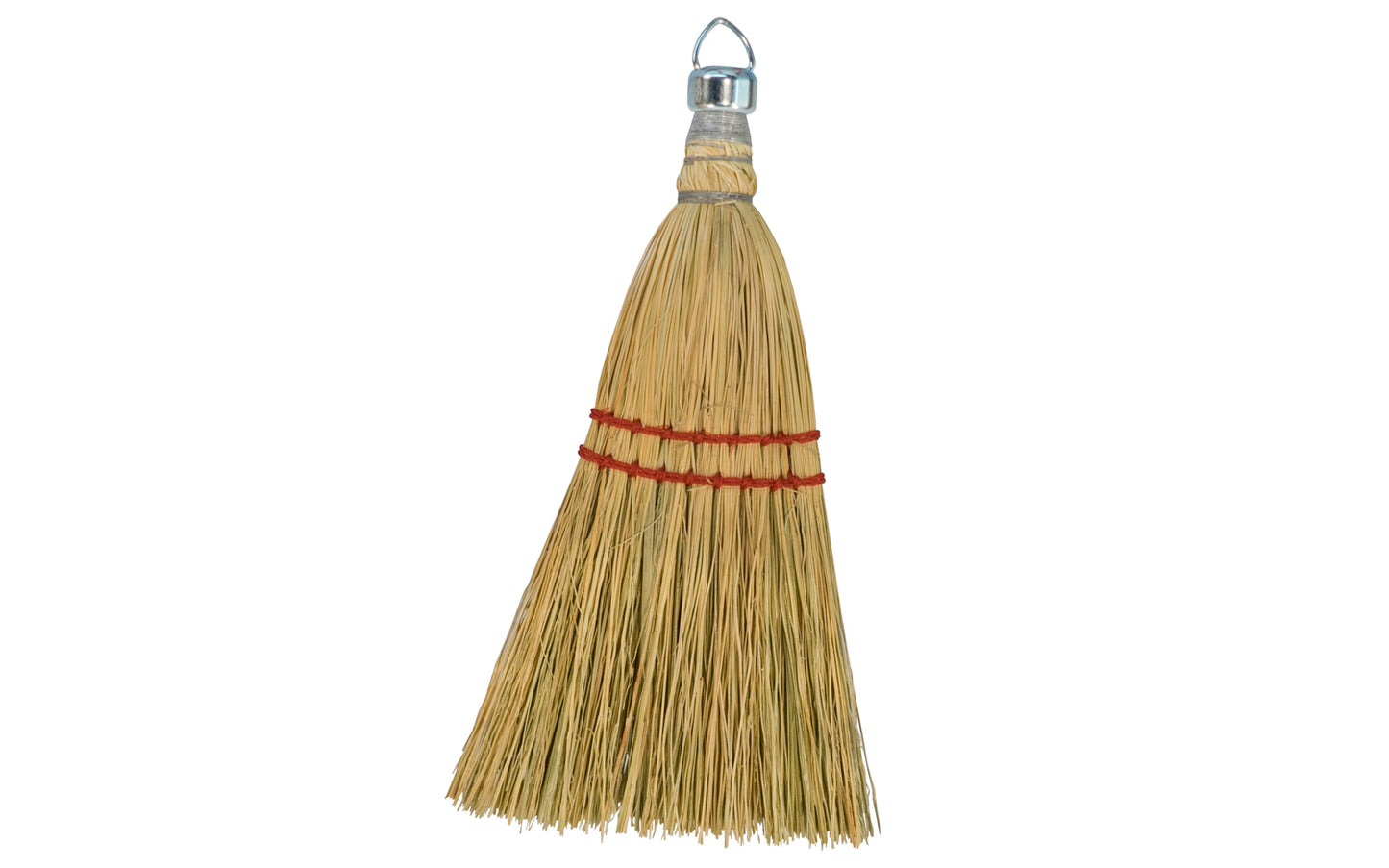 Corn Whisk Broom - Natural Fibers ~ 11" Long - Magnolia Brush Model No. 228 ~ Natural Fibers - basic yet quality corn whisk broom / hand brush made by Magnolia Brush. This whisk brush is sewed two times, cad. plated ring cap. Good for general purpose & the workshop area - 11" long - Sewed two times - hand broom