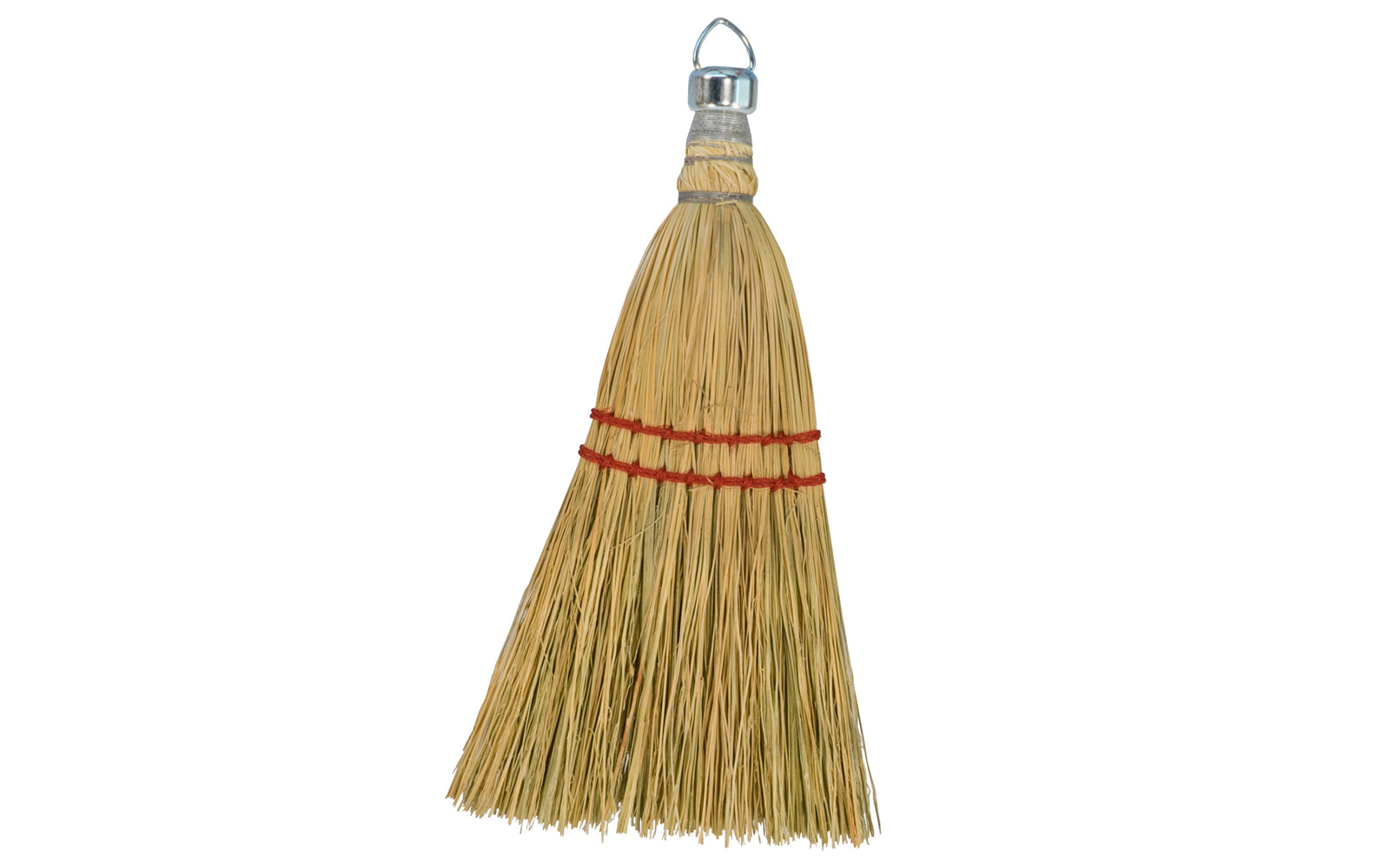 Corn Whisk Broom - Natural Fibers ~ 11" Long - Magnolia Brush Model No. 228 ~ Natural Fibers - basic yet quality corn whisk broom / hand brush made by Magnolia Brush. This whisk brush is sewed two times, cad. plated ring cap. Good for general purpose & the workshop area - 11" long - Sewed two times - hand broom