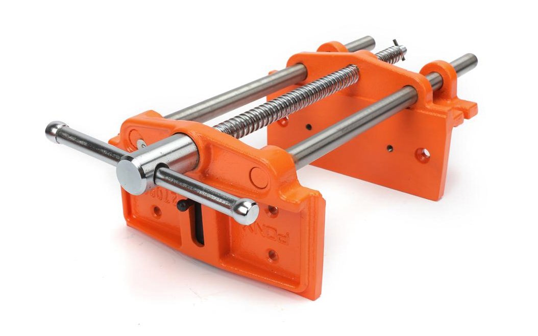 Pony 8" Medium Duty Woodworker's Vise ~ 7" Jaw Opening - Model No. 27091 - Pony Jorgensen Vise ~ Main screw with acme thread & double steel guide bars for smooth operation