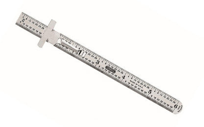 General Tools 6" Flexible Stainless Steel Rule With Pocket Clip - Model 300/1 ~ Made in USA