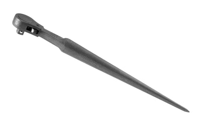 Klein Tools - Model No. 3238 - 1/2" drive - Reversible ratchet - Accepts 1/2-Inch square-drive hex socket - Forged from select alloy steel with continuous-taper handle for aligning bolt holes - Industrial black finish for corrosion resistance - 15" overall length - Spud Handle - Erection Wrench - taper handle 1/2 drive - 092644658990